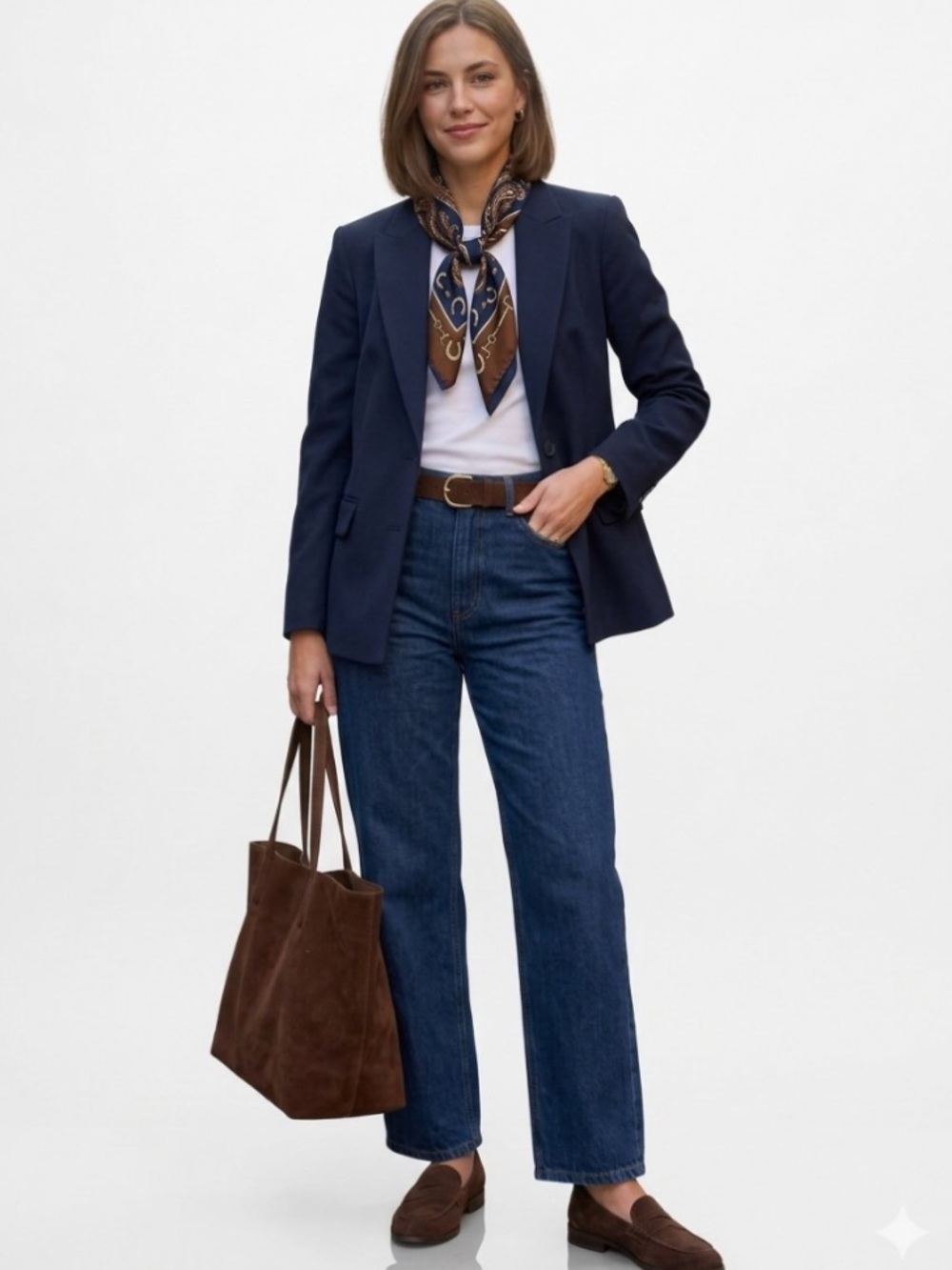 Madewell Alston Wool Twill Blazer Size 4 Preppy Navy Blue Tailored Like New